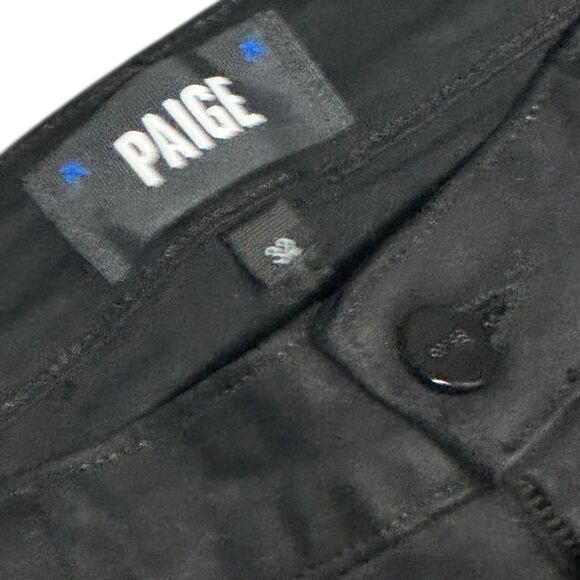 Women’s PAIGE black shadow high waisted Leenah Wide Leg Jean size 32 - Picture 7 of 12